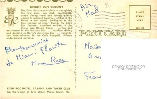Miami Beach Bright Sun Colony Eden Roc Hotel any Ya – Bild 2
