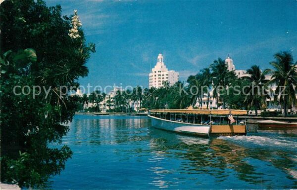 Miami Beach Indian Creek waterway along hotel row s