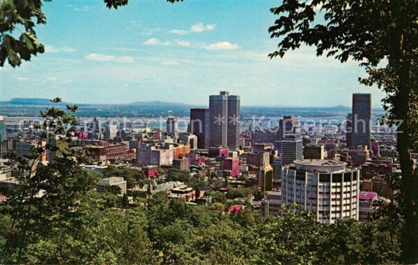 Montreal Quebec View of business section and Skyline as