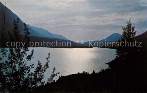 Kenai Lake aerial view taken at dusk Landscha