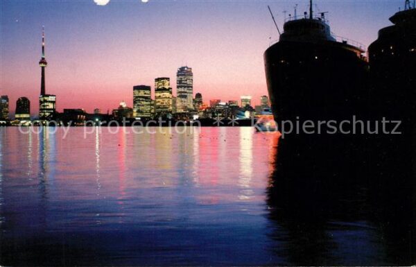 Toronto Canada Twilight view of the skyline as seen fr