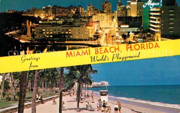 Miami Beach Night view Beach Ocean