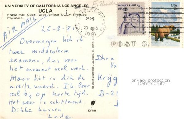 Los Angeles California UCLA University Franz Hall Court Founta – Bild 2
