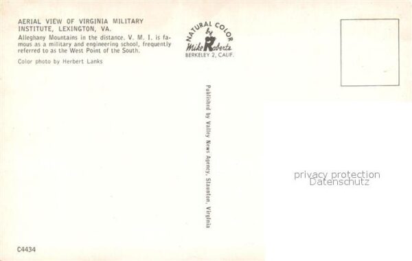 Lexington Virginia Aerial view of Virginia Military Instit – Bild 2