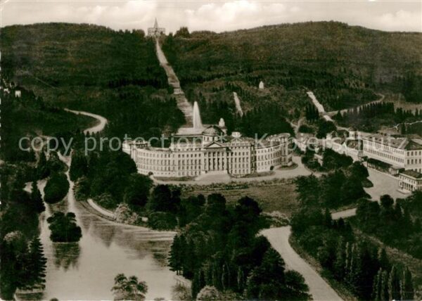 Wilhelmshoehe Kassel Schloss Kaskaden Herkules Fliegeraufnah