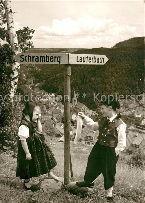 Lauterbach Schwarzwald Wegweiser Lauterbacher Strumpf Kinder T