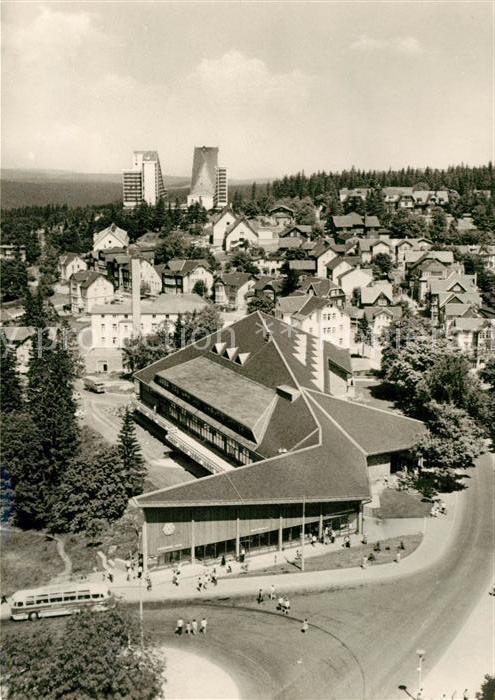 Oberhof Thueringen Panorama Blick vom FDGB Erholungsheim R