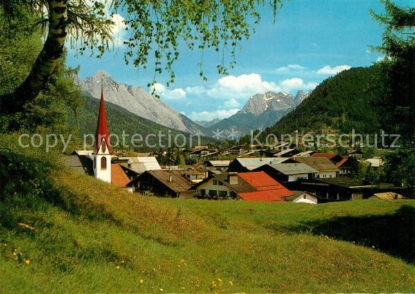 Seefeld Tirol Panorama mit Wettersteingebirge und Kar