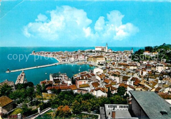 Piran Panorama Hafen