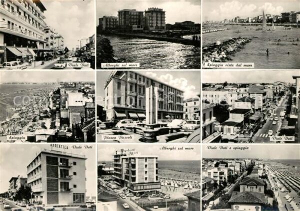 Viserba Viale Dali Alberghi Spiaggia Piazza Pas