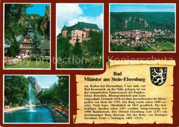 Bad Muenster Stein Ebernburg Kurhaus Ebernburg Teilansicht Kurpark G