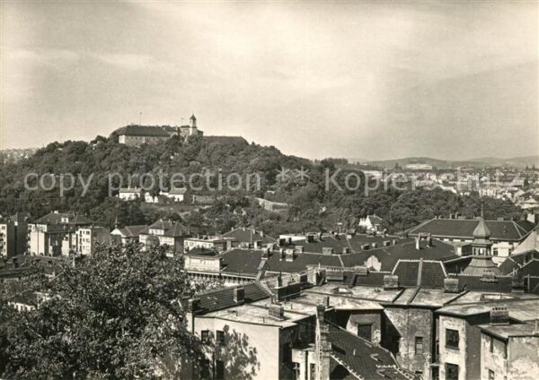 Brno Bruenn Stadtpanorama mit Burg