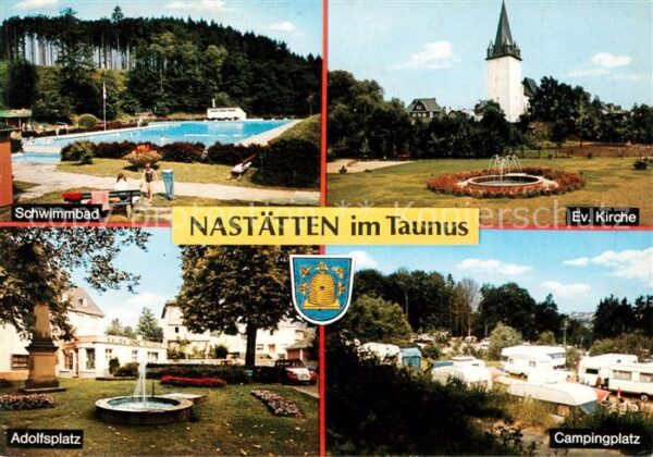 Nastaetten Taunus Schwimmbad Freibad Kirche Campingplatz