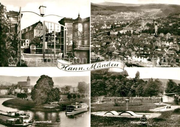 Hann. Muenden Schloss Kleingolfplatz Zusammenfluss