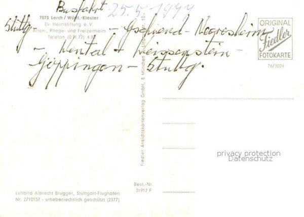 Lorch Wuerttemberg Fliegeraufnahme Württ.-Kloster – Bild 2