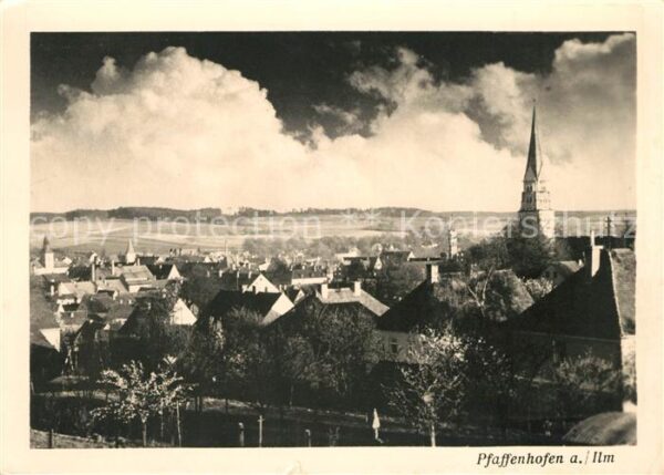 Pfaffenhofen Ilm Ortsansicht mit Kirche