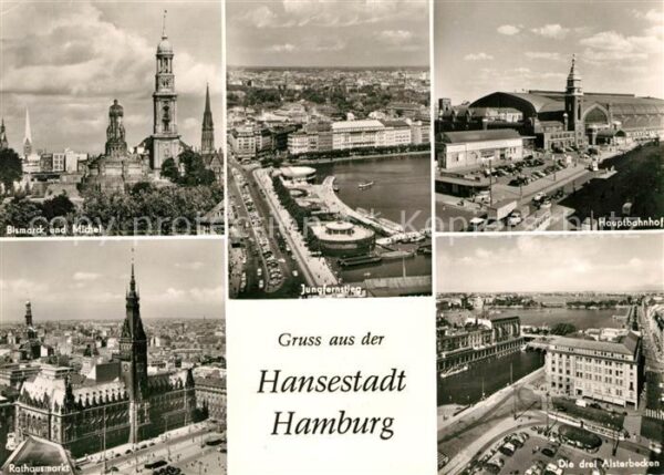 Hamburg Bismarckdenkmal Michel Rathaus Markt Ju