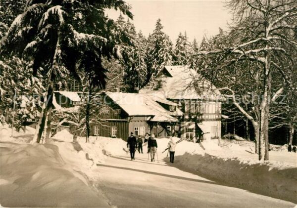 Oberhof Thueringen Obere Schweizerhütte Gaststätte im Wint