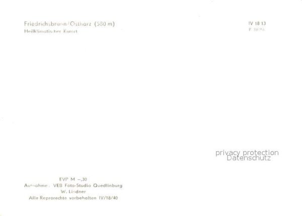 Friedrichsbrunn Harz Kurhotel Heilklimatischer Kurort – Bild 2