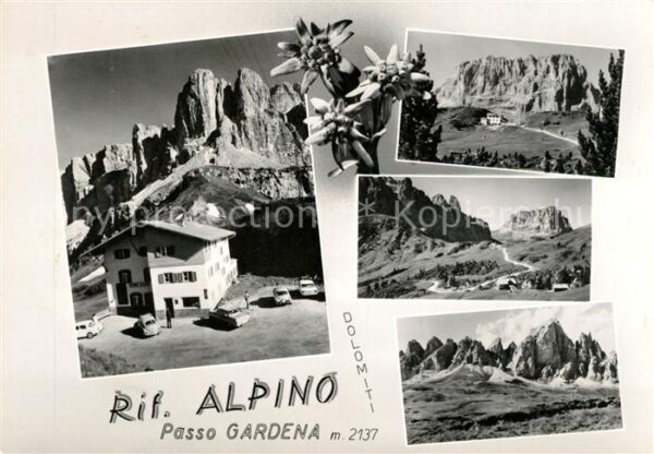 Passo Gardena Rifugio Alpino Berghütte Dolomiten Edel