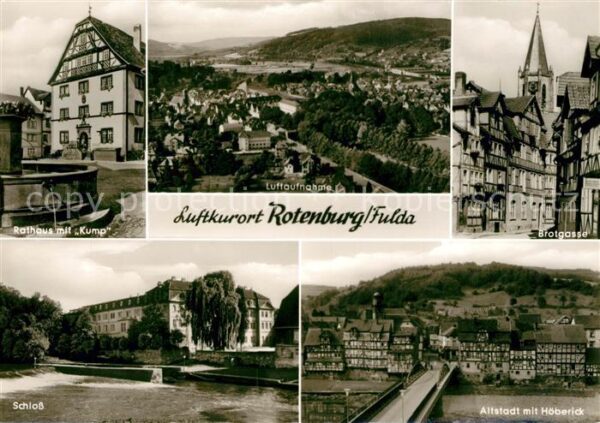 Rotenburg Fulda Rathaus mit Kump Fliegeraufnahme Brotga