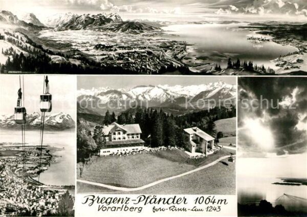 Bregenz Vorarlberg Panorama Lindau Seilbahn Fliegeraufnahm