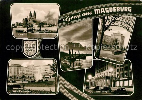 Magdeburg Dom Wilh Pieck Allee Elbpartie HOG Stad