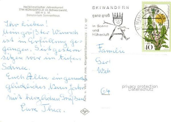 Koenigsfeld Schwarzwald Sanatorium Sonnenhaus – Bild 2