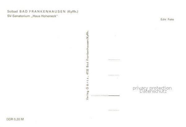Bad Frankenhausen SV Sanatorium Haus Hoheneck am Waldrand – Bild 2
