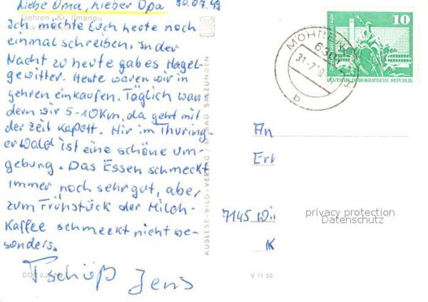 Gehren Thueringen Blick zur Kirche – Bild 2