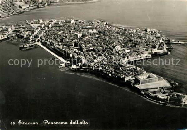 Siracusa Panorama dall alto Fliegeraufnahme