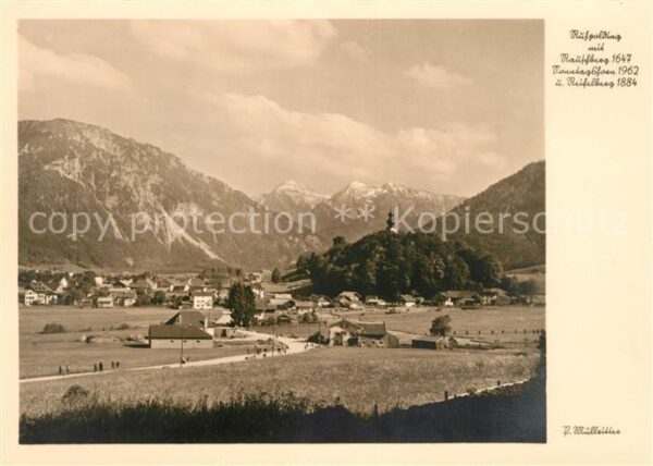 Ruhpolding Landschaftspanorama mit Rauschberg Sonn