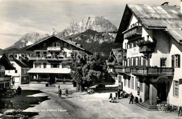 St Johann Tirol Ortsmotiv mit Wildem Kaiser Kaisergebir