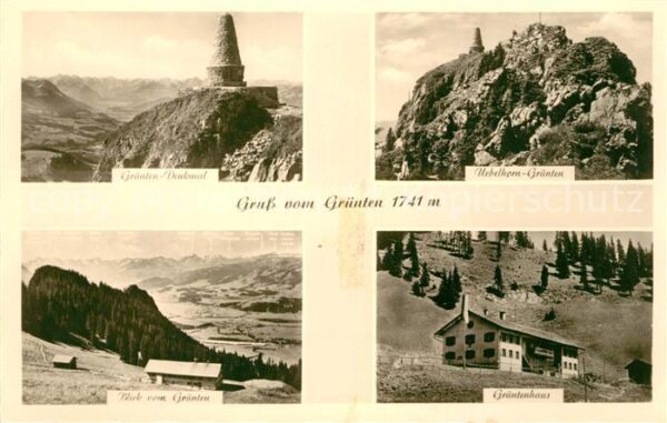 Gruenten Denkmal Nebelhorn Grüntenhaus Alpenpano
