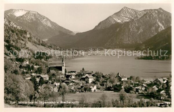 Schliersee Gesamtansicht mit Jägerkamp und Brecher