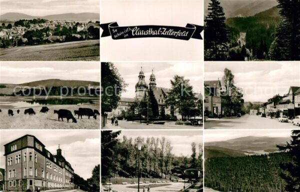 Clausthal-Zellerfeld Landschaftspanorama Viehweiden Marktkir