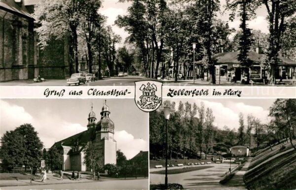 Clausthal-Zellerfeld Baumallee Kirche Kurpark Konzertpavillo