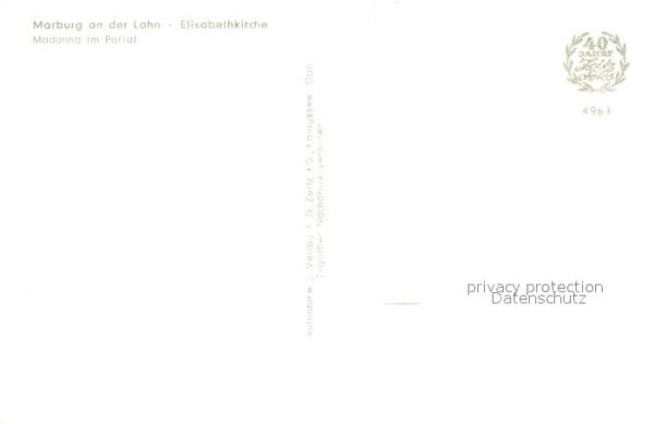 Marburg Lahn Elisabethkirche Madonna im Portal Heili – Bild 2