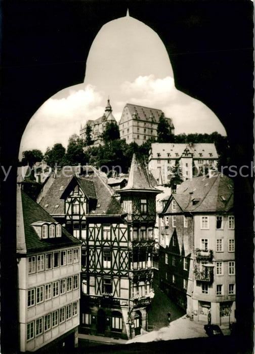 Marburg Lahn Markt mit Landgrafenschloss