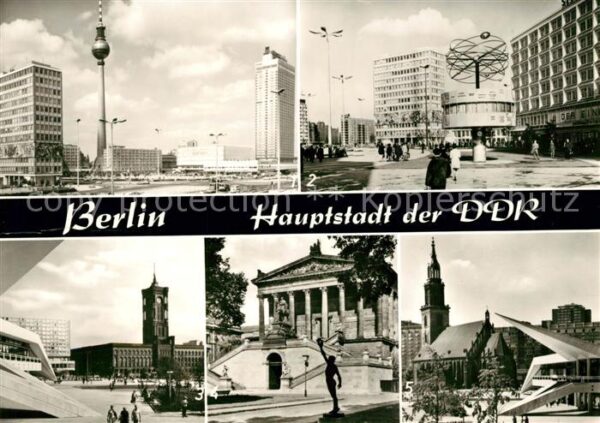 Berlin Alexanderplatz Uraniasäule Weltzeituhr