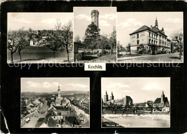 Rochlitz Sachsen Blick zum Schloss Aussichtsturm Rochlit
