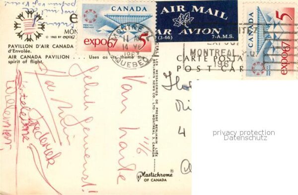 Exposition Universelle Internationale Mo Pavillon d_Air Canada – Bild 2