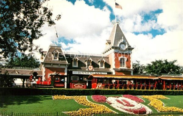 Disneyland California Floral Mickey Mouse Main Street Station