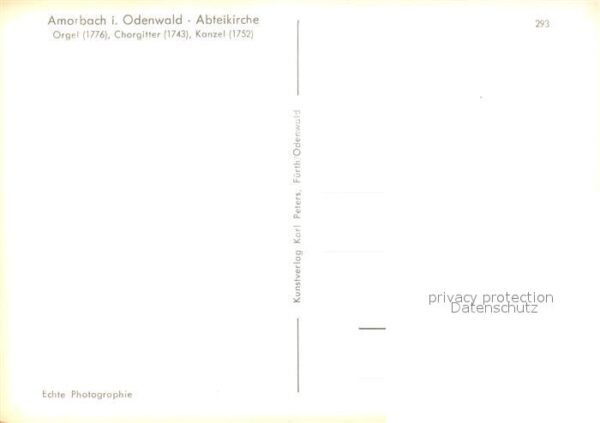 Kirchenorgel Amorbach Abteikirche – Bild 2