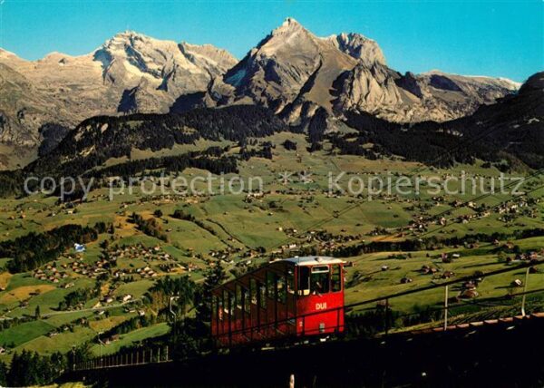 Drahtseilbahn Unterwasser Iltios Säntis Schafberg
