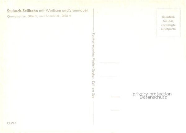 Seilbahn Stubach Weisssee Staumauer Granazspitze – Bild 2