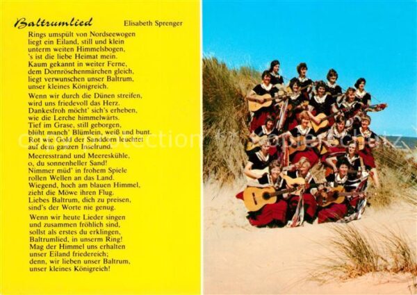 Liederkarte Baltrumlied Elisabeth Sprenger