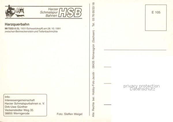 Lokomotive 997222-5 Harzquerbahn – Bild 2