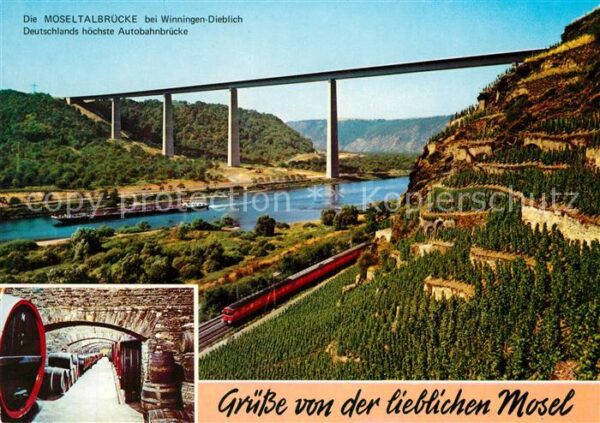 Eisenbahn Moseltalbrücke Winningen-Dieblich Autob