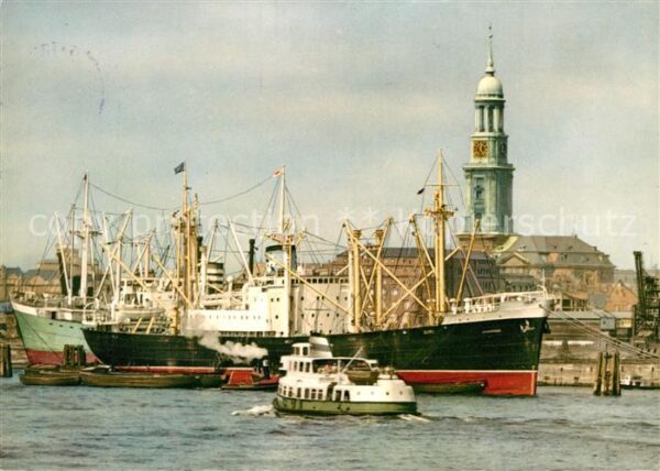 Schiffe Ships Navires Hamburg Hafen Michel